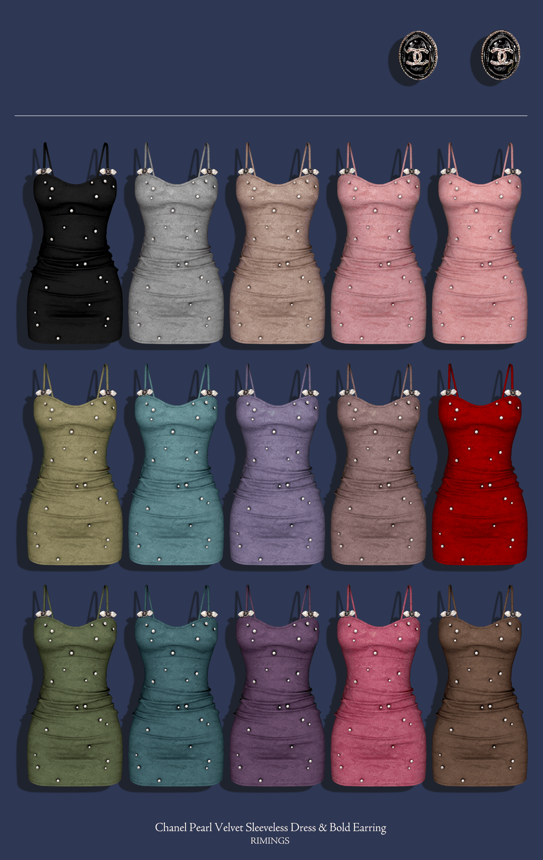 Галерея мода Платье Chanel Pearl Velvet Dress #2